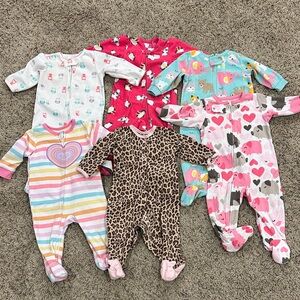 Baby Girl 6 Month Carters Fleece Pajamas